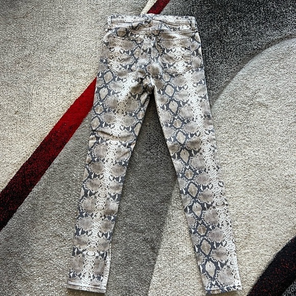 Hudson Barbara High Rise Super Skinny Snake Print Jeans - Picture 6 of 7